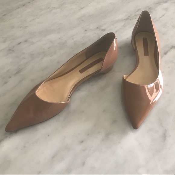Bandolino Shoes - Nude patent leather d’orsay pointed toe flat sz 8